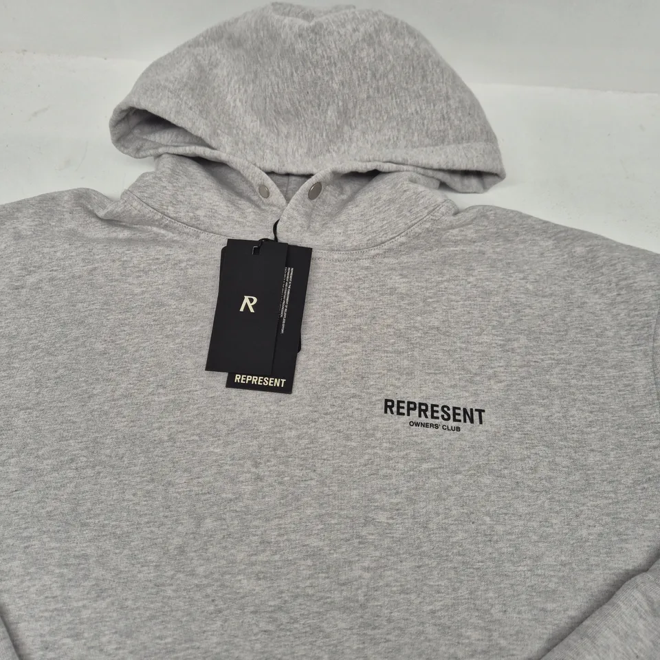 REPRESENT OWNERS CLUB HOODIE – ASH GREY, UK S