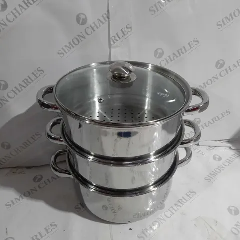 SET OF STEAMING POTS