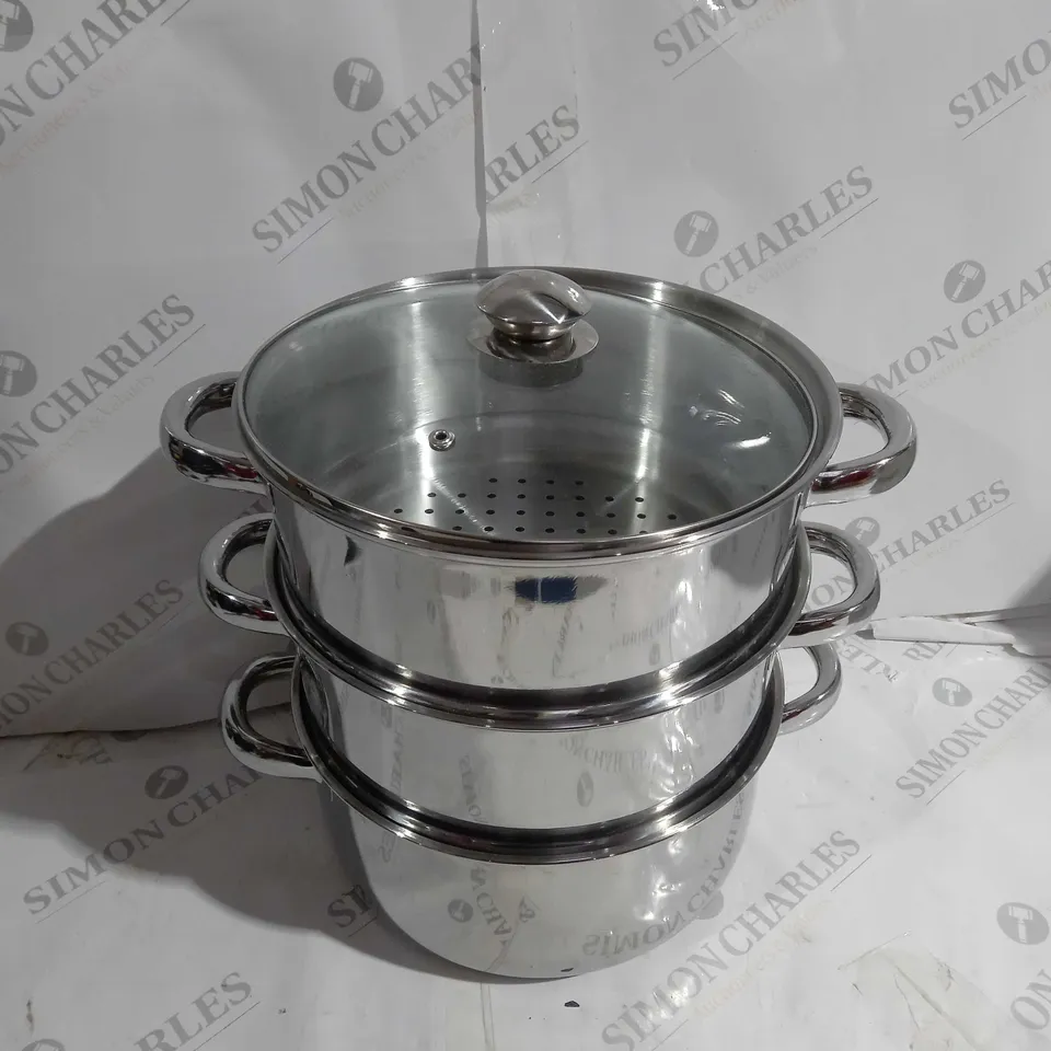 SET OF STEAMING POTS 