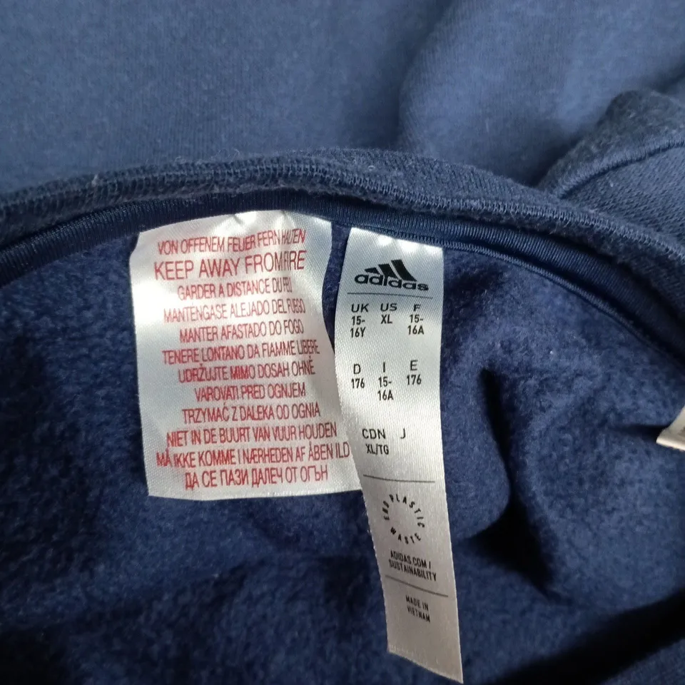 ADIDAS NAVY BLUE CREWNECK SWEATER – YOUTH UK 15-16YRS