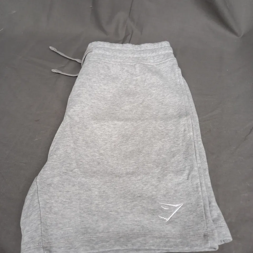 GYMSHARK GREY FLEECED SHORTS SIZE M