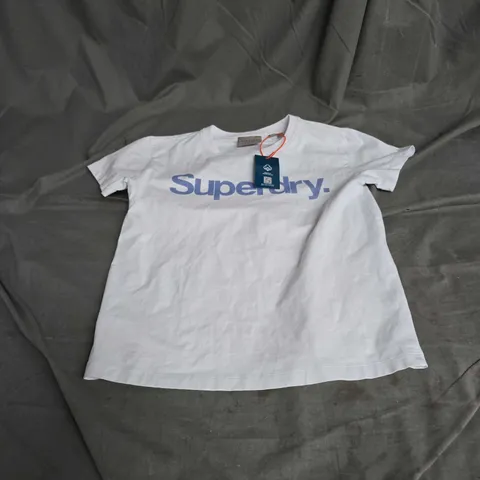 SUPERDRY CORE LOGO WOMENS SHORT SLEEVE TSHIRT IN WHITE SIZE 10