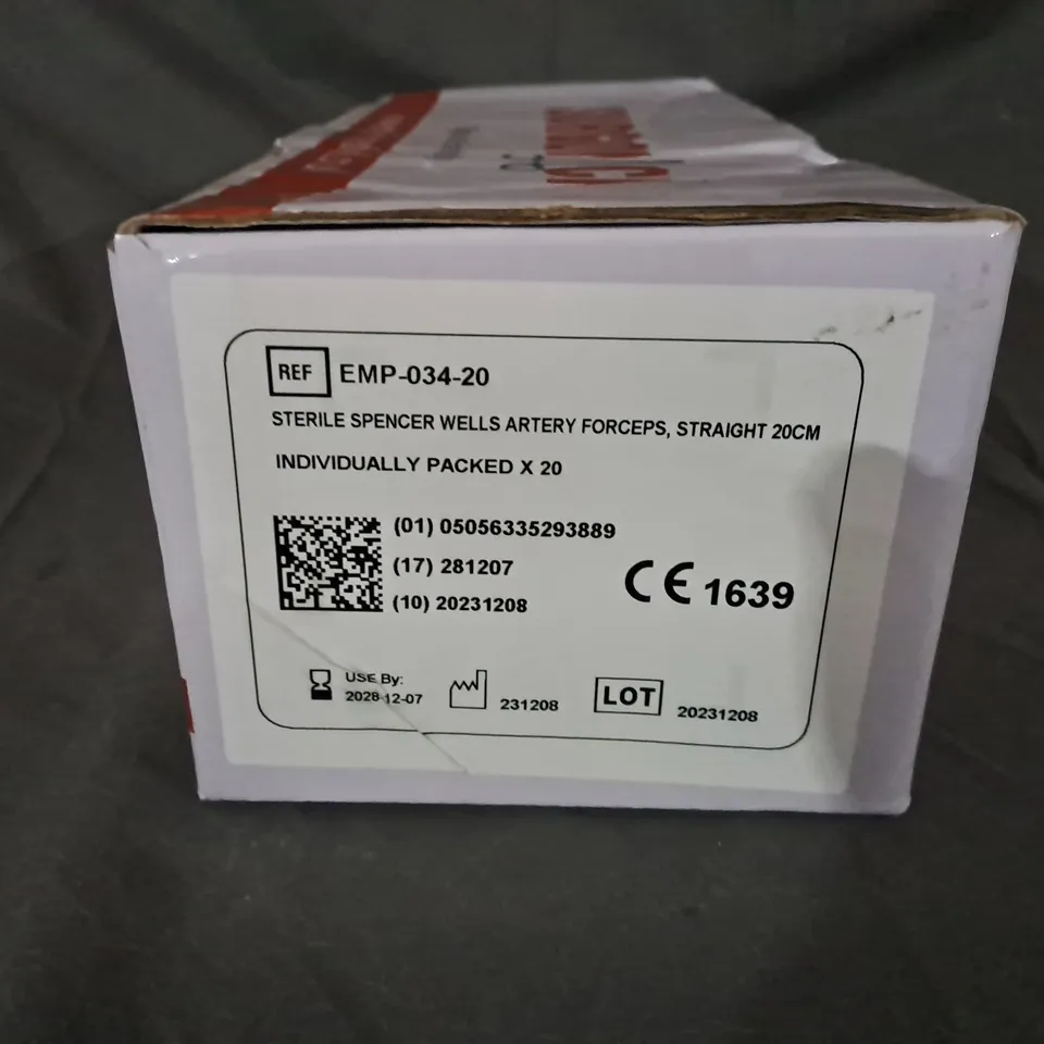 BOXED SURGOPACK STERILE 20CM FORCEPS- 2O PCS 