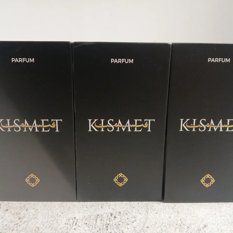 3 X 50ML KISMET PARFUMS TO INCLUDE EMBER, ROYAL OUD, CAPRICA 