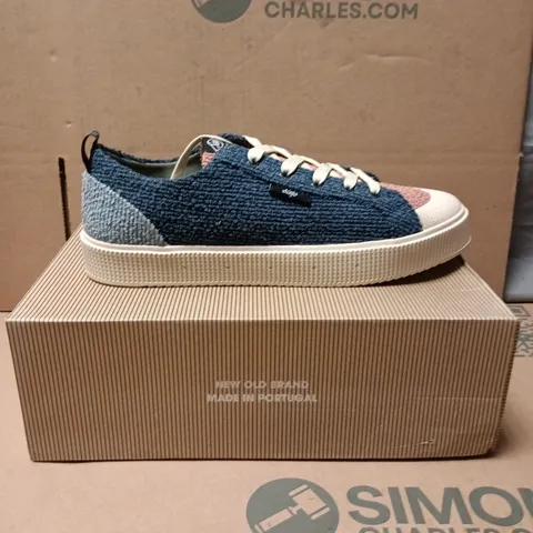 SANJO TWEED TRAINERS BLUE MULTI SIZE EU 44