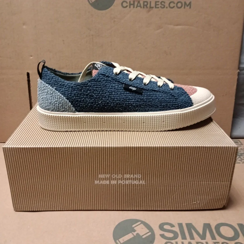 SANJO TWEED TRAINERS BLUE MULTI SIZE EU 44