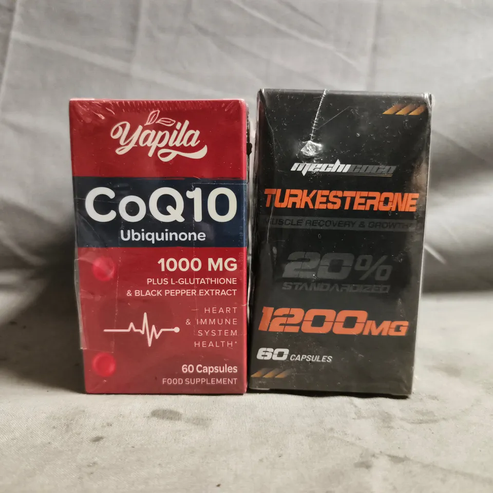 APPROXIMATELY 25 ASSORTED SEALED FOOD SUPPLEMENT PRODUCTS TO INCLUDE TURKESTERONE, AND YAPILA