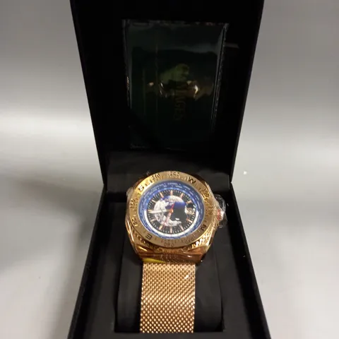 BOXED GAMAGES ATLAS ROSE GOLD WATCH