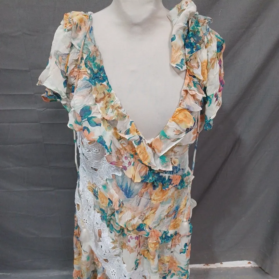 ANTHROPOLOGIE FLORAL PATTERN OCCASSIONAL DRESS SIZE 14