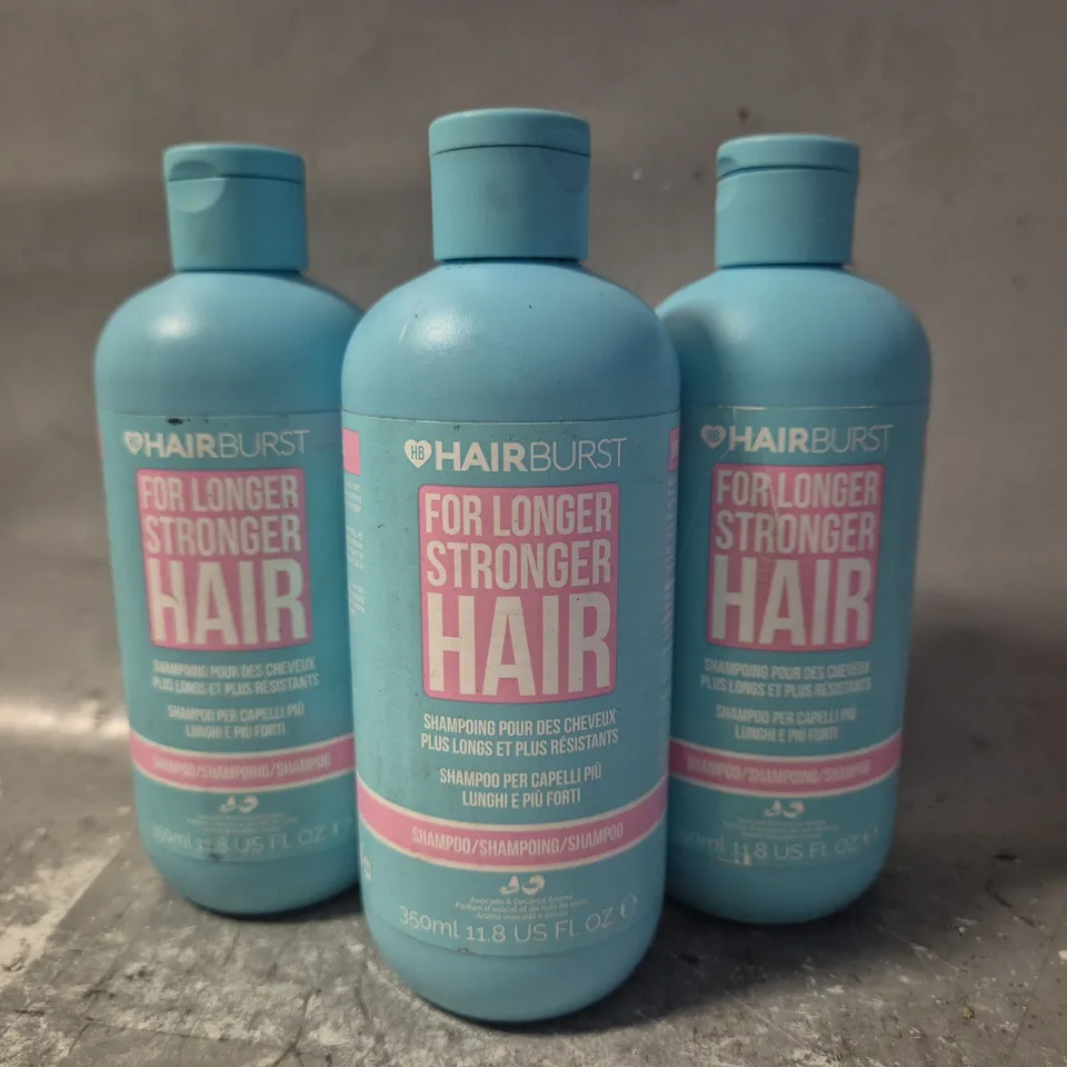 3 X 350ML HAIRBURST SHAMPOO FOR LONGER, STRONGER HAIR