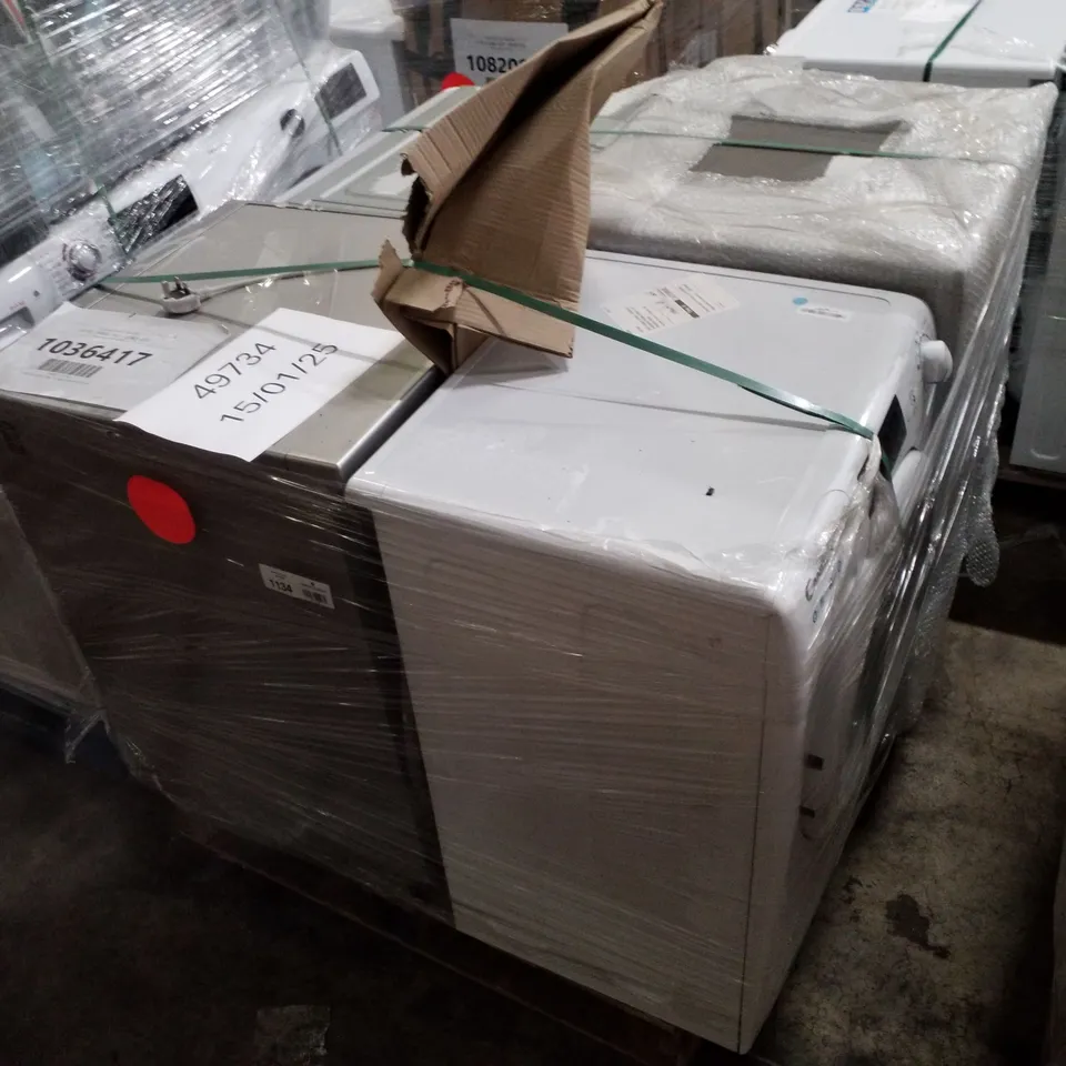 PALLET OF APPROXIMATELY 4 UNPROCESSED RAW RETURN WHITE GOODS TO INCLUDE