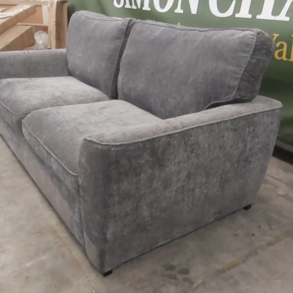 QUALITY DESIGNER HARLOW CHENILLE FABRIC UPHOLSTERED 3 SEATER SOFA