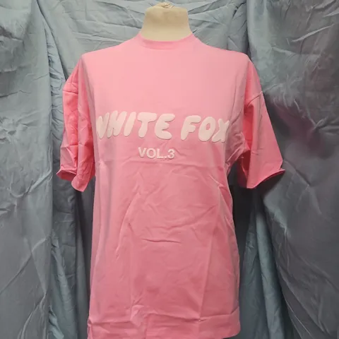 WHITE FOX OFFSTAGE OVERSIZED TEE – BUBBLEGUM PINK, 3XS/XXS