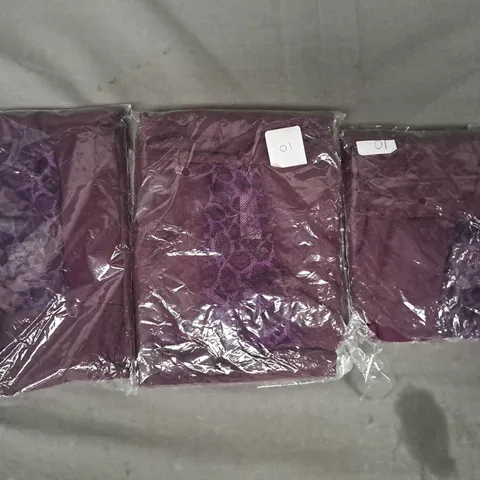 BOX OF APPROXIMATELY 25 ASSORTED WOMEN'S LACY CLOTHING ITEMS IN PURPLE (SIZES VARY) - COLLECTION ONLY