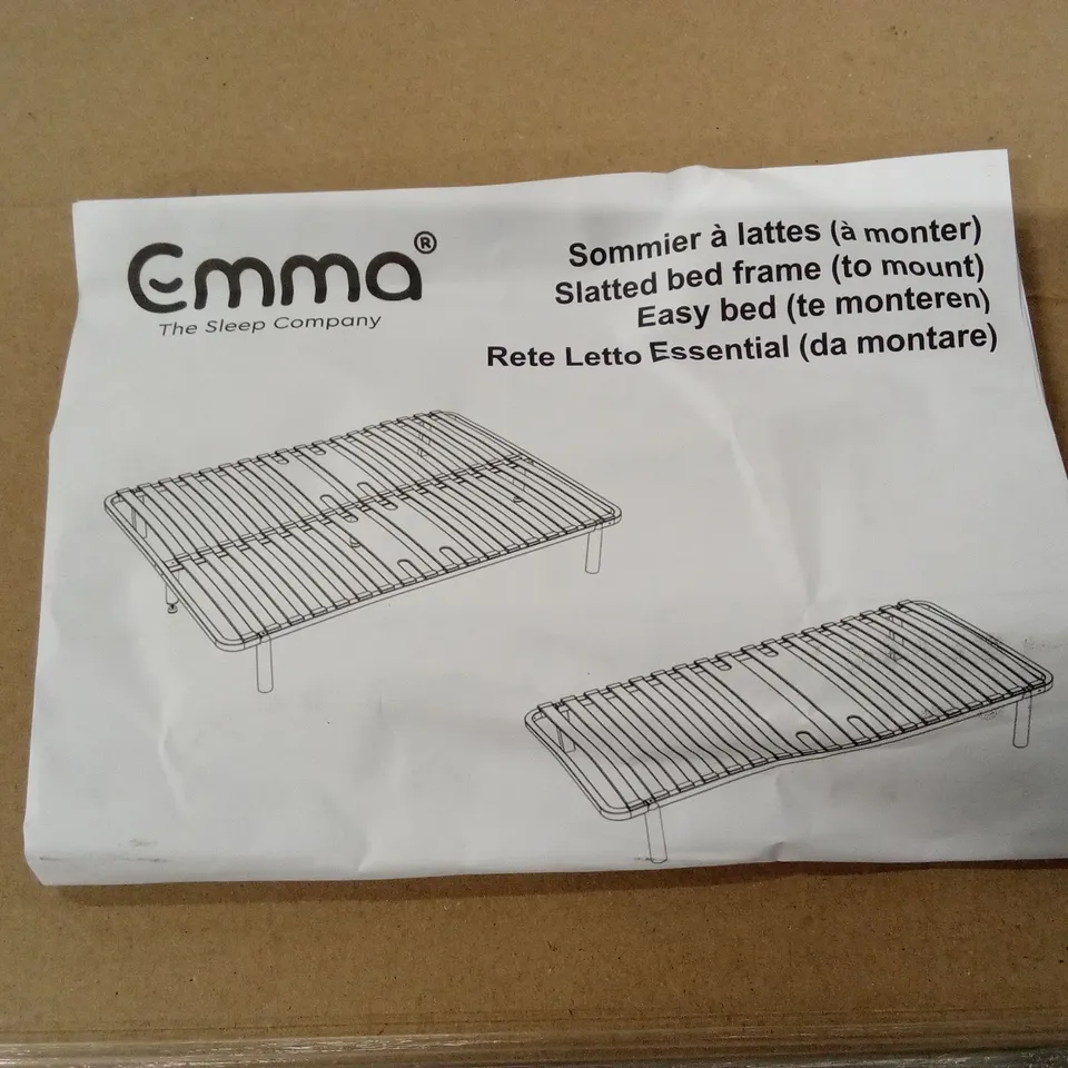 BOXED EMMA SLATTED FRAME BED - 120 x 190cm SMALL DOUBLE