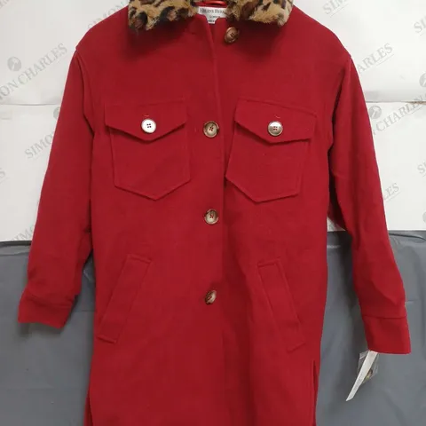 HELENE BERMAN LONDON JACKET IN RED SIZE 8 