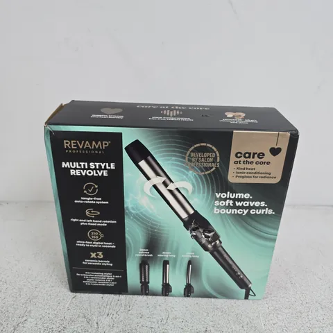 BOXED REVAMP MULTI STYLE REVOLVE 3 IN 1 ROTATING HAIR STYLER 