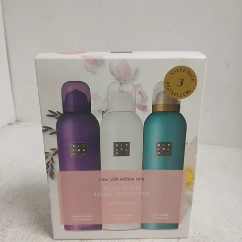 RITUALS BODY WASH FOAM SENSATION 3X SHOWER GEL SET – BOXED