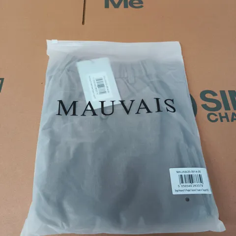 MAUVAIS BEIGE RELAXED FIT PLEATED TAILORED TROUSERS – TAUPE, WAIST W32