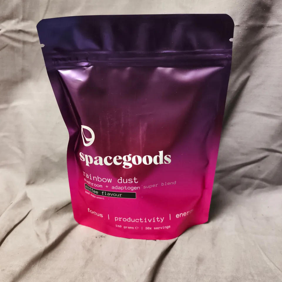 SPACEGOODS RAINBOW DUST – COFFEE FLAVOUR MUSHROOM + ADAPTOGEN SUPER BLEND (FOOD SUPPLEMENT)