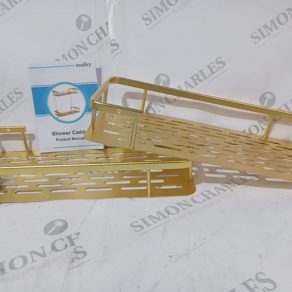 BOXED MAIFY SHOWER CADDY IN METALLIC GOLD COLOUR