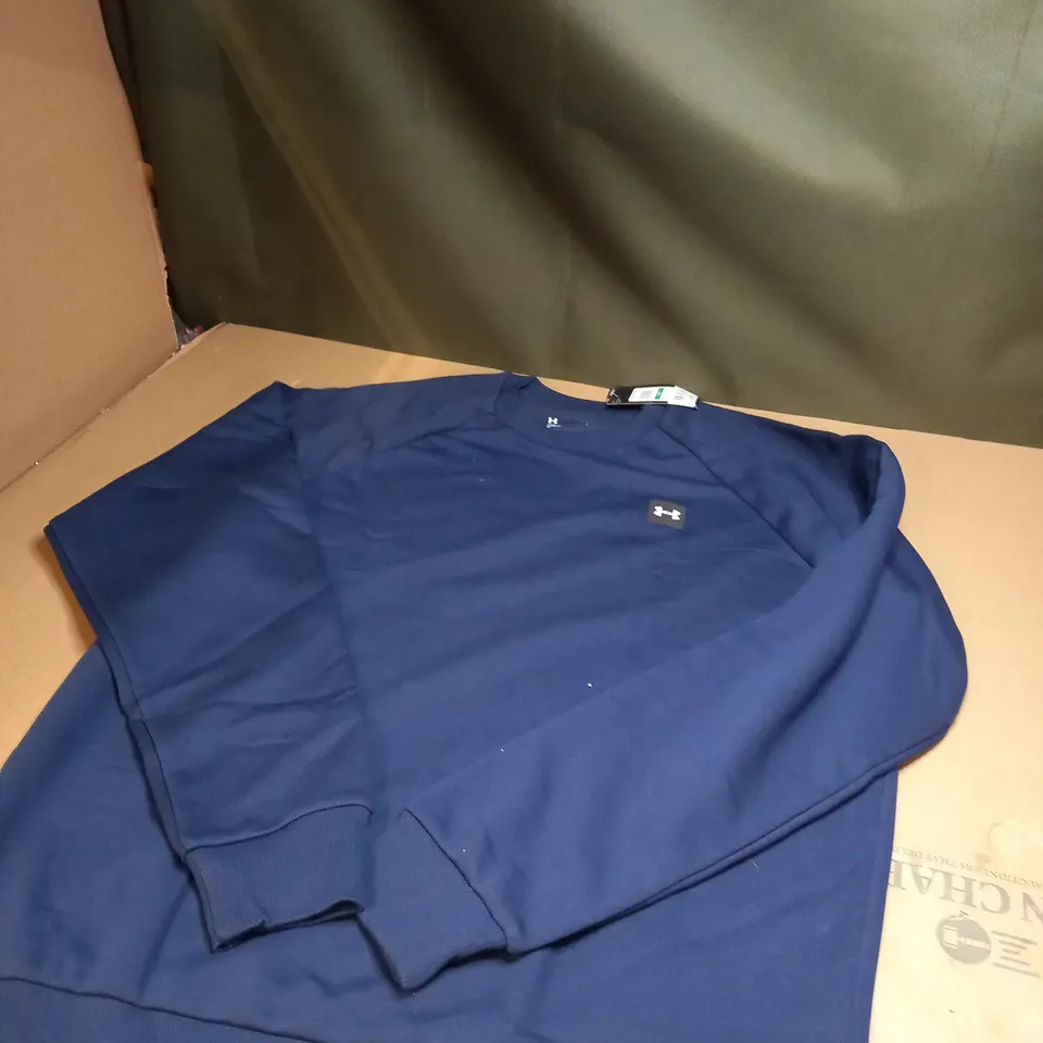 LARGE NAVY BLUE UNDER ARMOUR SWEATER 