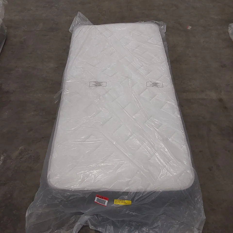 QUALITY BAGGED & ROLLED MEMORY 3' SINGLE FOAM HYBRID OPEN COIL SPRUNG MATTRESS 