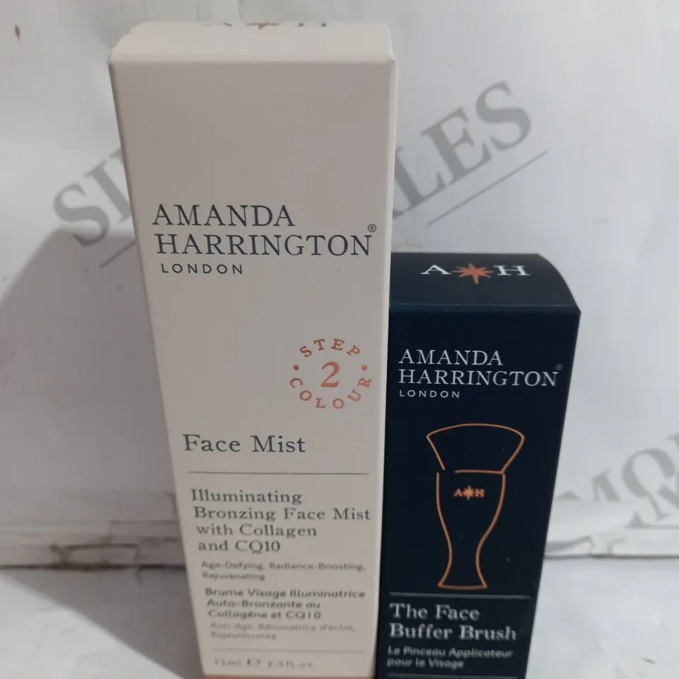 SET OF 2 AMANDA HARRINGTON FACE MIST & BUFFER BRUSH 