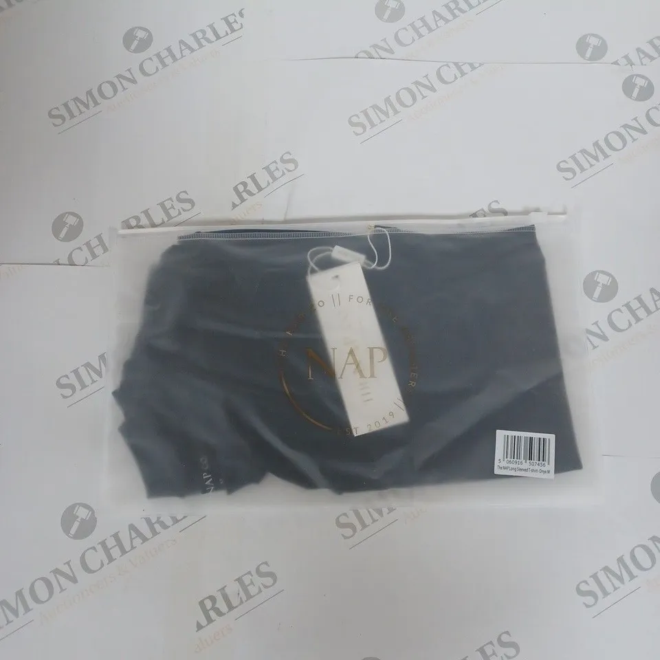 THE NAP CO LOMG SLEEVED T-SHIRT IN OYNX SIZE M