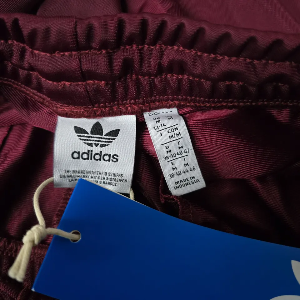 ADIDAS FIREBIRD TRACKPANTS IN MAROON - UK MEDIUM