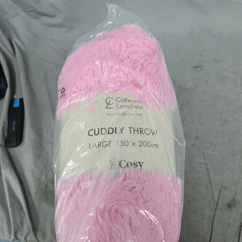 CATHERINE LANSFIELD CUDDLY THROW – LARGE PINK (150 X 200 CM)