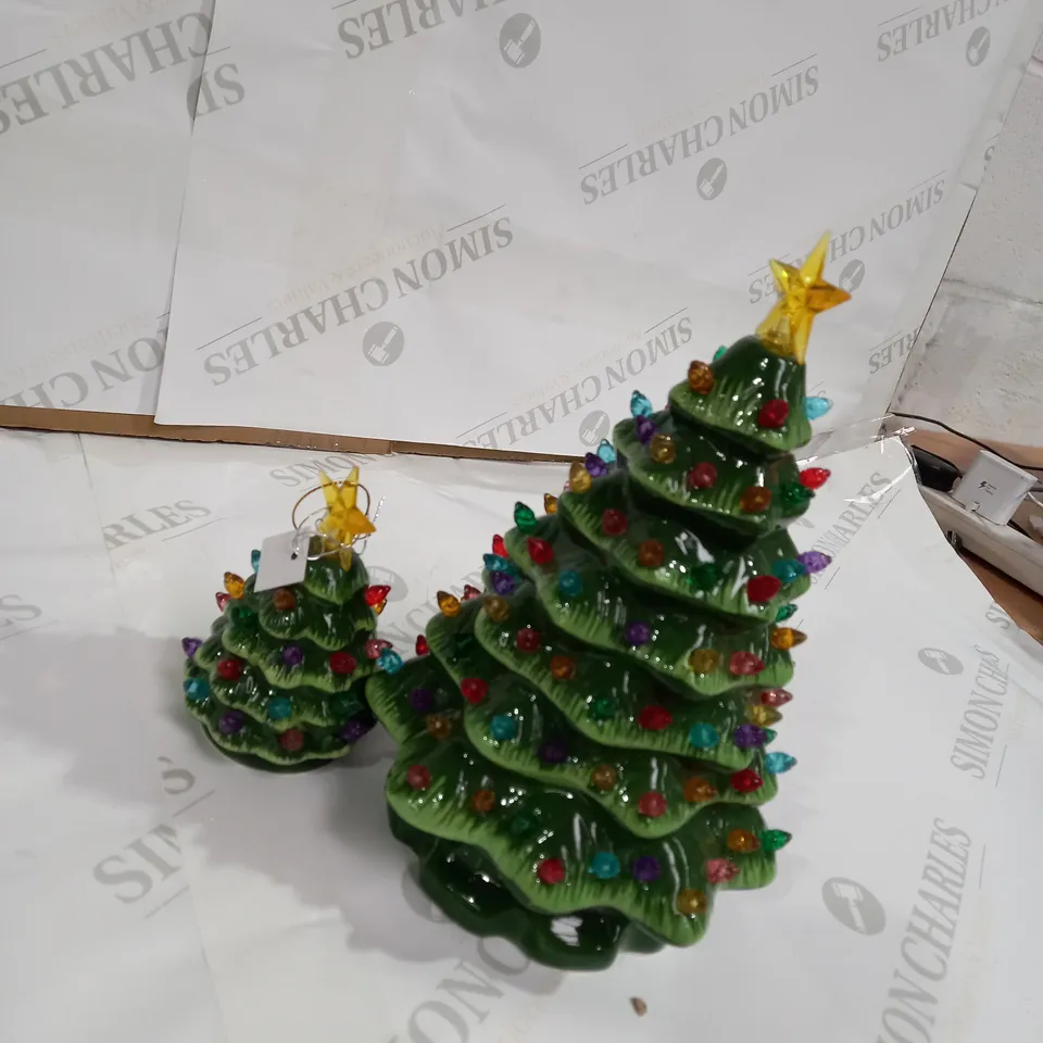 SET OF 2 DECORATIVE TREES 