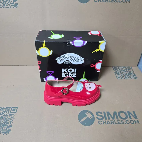 BOXED KOI KIDZ PO TELETUBBIES KIDZ RED MARY JANES SHOES SIZE UK 13 