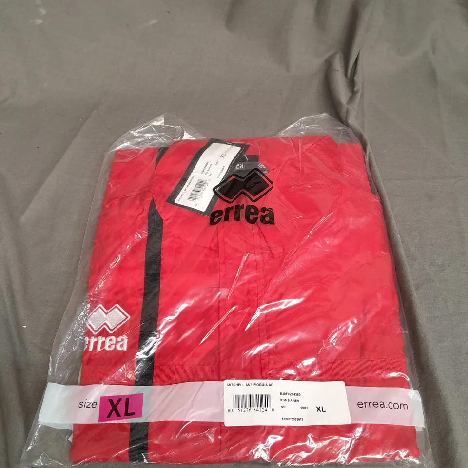ERREA MITCHELL ZIPPED WATERPROOF COAT SIZE XL - IN RED
