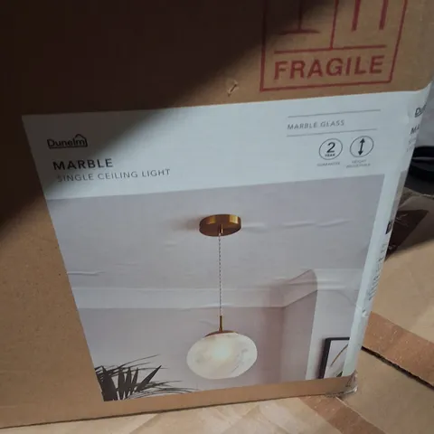 BOXED DUNELM MARBLE SINGLE CEILING LIGHT β PENDANT