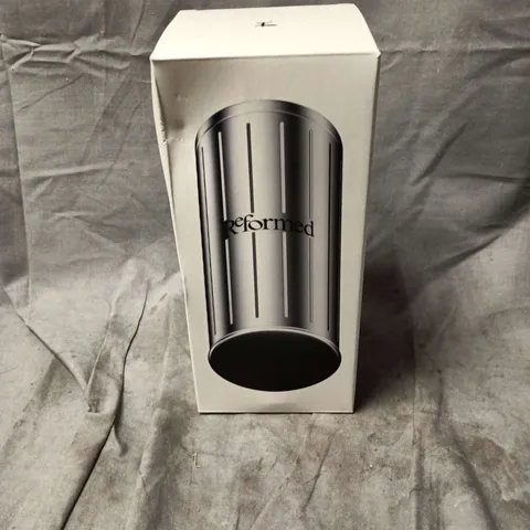 REFORMED METAL COFFEE CAN STORAGE TANK. BOXED