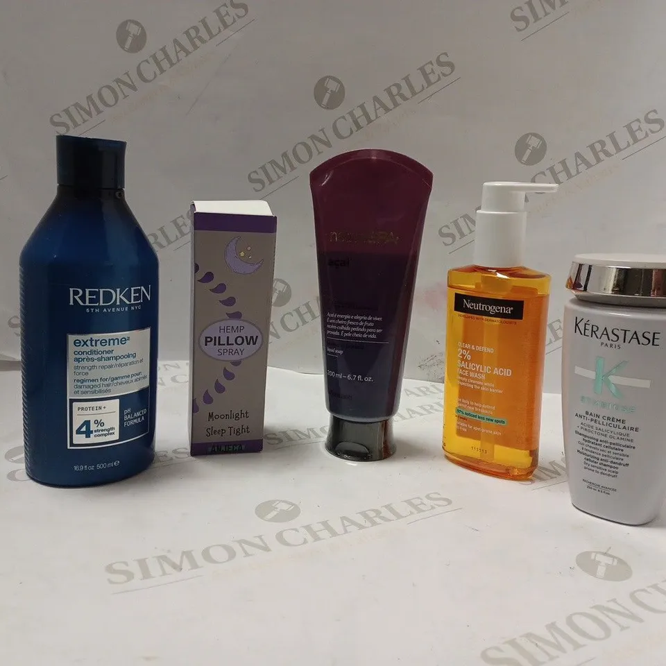 ASSORTED BEAUTY PRODUCTS INCLUDING REDKEN EXTREME CONDITIONER AND HEMP PILLOW SPRAY