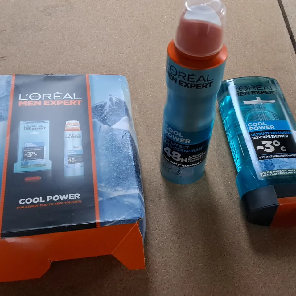 L'OREAL PARIS MEN EXPERT LOREAL PARIS MEN EXPERT COOL POWER GIFT SET FOR HIM, REFRESHING FACE & BODY HYGIENE DUO