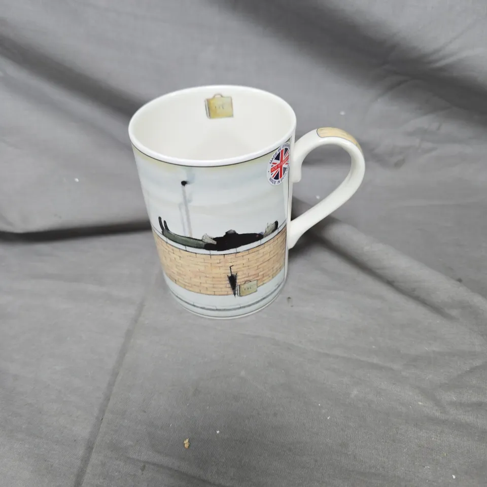LS LOWRY CHINA MUG – MAN LYING ON A WALL (DESIGN