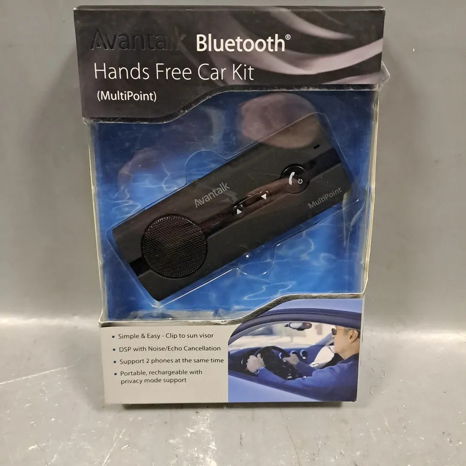 BOXED AVANTALK MULTIPOINT BLUETOOTH HANDS FREE CAR KIT 