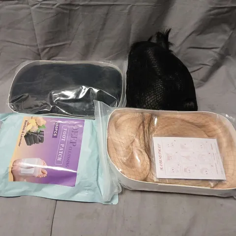 APPROXIMATELY 6ASSORTED HEALTH & BEAUTY PRODUCTS TO INCLUDE WIGS, FOOT PATCHES