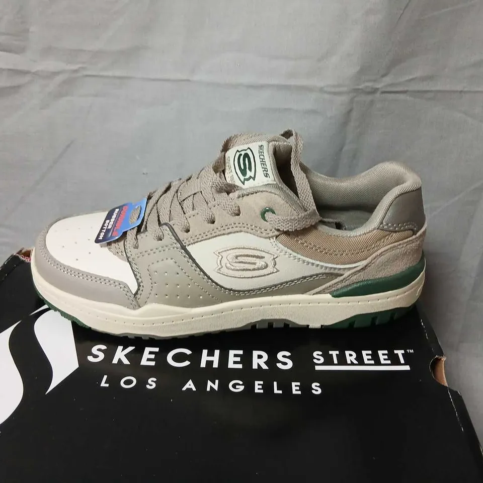SKECHERS STREET LOS ANGELES KIDS' SNEAKERS - BEIGE SIZE 3