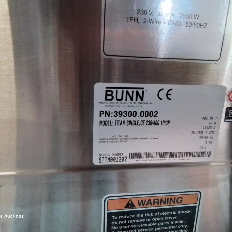 BUNN TITAN SINGLE COMMERCIAL COFFEE BREWER