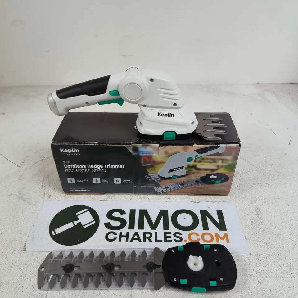 KEPLIN 2-IN-1 CORDLESS HEDGE TRIMMER AND GRASS SHEAR