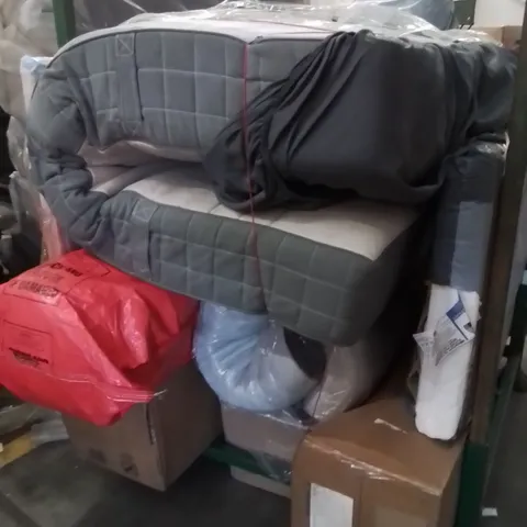 STILLAGE CONTAINING APPROXIMATELY 5 ROLLED UP MATTRESSES