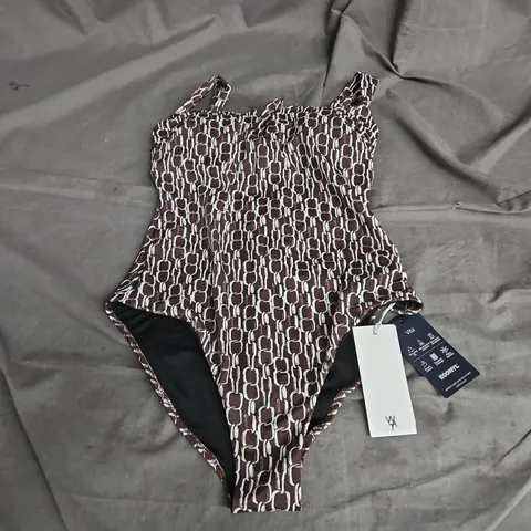 WAT THE BRAND ONE PIECE SWIMSUIT IN BROWN CHAIN SIZE M