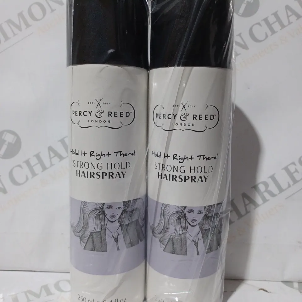 BOXED PERCY & REED STRONG HOLD HAIRSPRAY DUO (250ML)