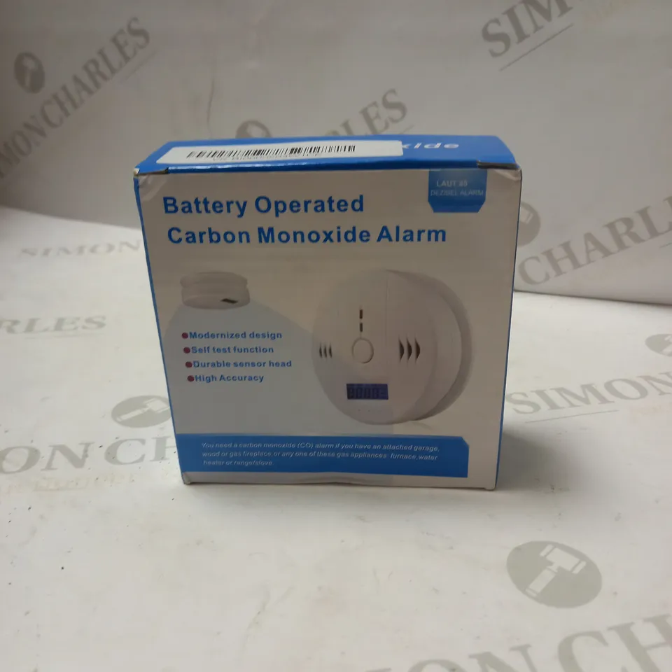 BATTERY OPERATED CARBON MONOXIDE ALARM 