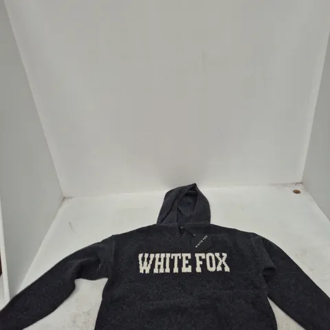 WHITE FOX HOODIE β DARK GREY β XS/S