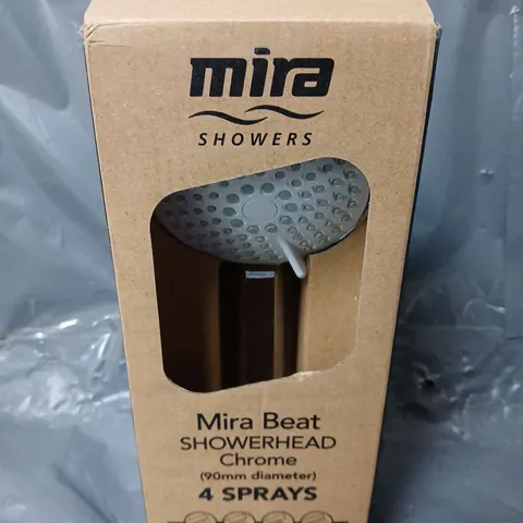 BOXED MIRA SHOWERS MIRA BEAT SHOWERHEAD IN CHROME